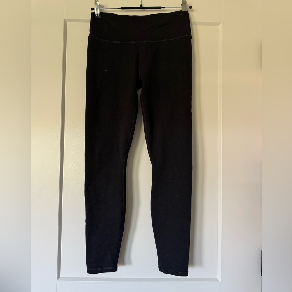 Fabletics PowerHold Black Leggings Pockets Size M